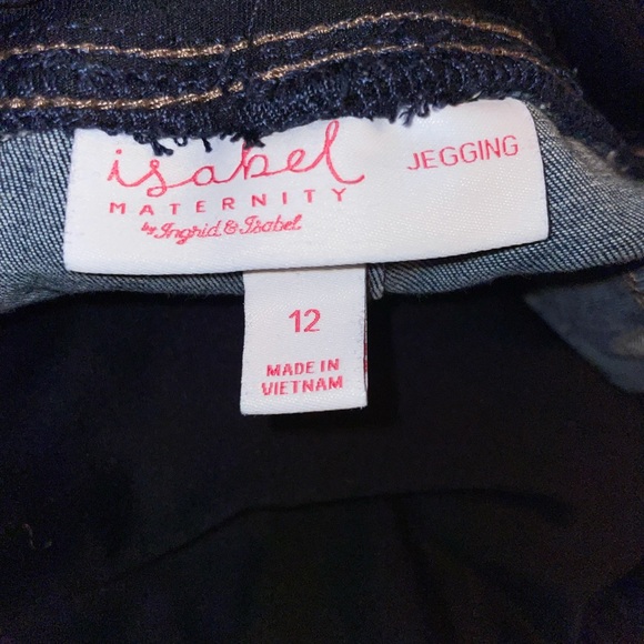 Distressed Maternity Jeggings Ingrid & Isabel Sz12 - Picture 6 of 9